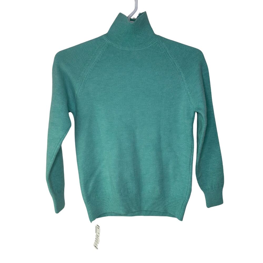 Ziying Women's Medium Sweater Turtleneck‎ Blue Turquoise Knit Long Sleeve NWT